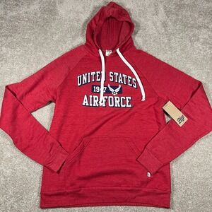 Blue 84 Mens Large Red United States‎ Air Force USAF Falcons Hooded Sweatshirt